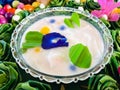 Thai sweet meat with dumplings colorful ball Royalty Free Stock Photo