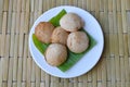 Thai sweetmeat grilled coconut cream hotcake called Kanom Krok Royalty Free Stock Photo