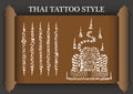 Thai Tattoo Ancient style.