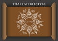 Thai Tattoo Ancient style.