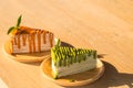 Thai tea crape cake sweet and soft Royalty Free Stock Photo