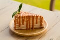 Thai tea crape cake sweet and soft Royalty Free Stock Photo