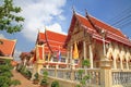 Thai Temple architecture against blue sky Royalty Free Stock Photo