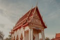 Thai temples and blue skies,Khon Kaen,Thailand. Royalty Free Stock Photo