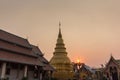 Thai temple in Lamphun Royalty Free Stock Photo