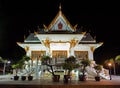 Thai temple at night Royalty Free Stock Photo