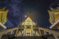 Thai temple at night time, Wat Rat Bamrung or Wat Ngon Kai - Samut Sakhon, Thailand