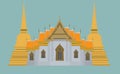 Thai Temple and pagoda, Bangkok, Thailand