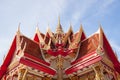 Thai temple pavilion decorated full of thai fine art style Royalty Free Stock Photo