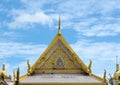 Thai Temple Roof Front side with Thailand painting, Golden art,