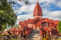 The Thai Temple Wat Phrai Phatthana District Phu Sing of the province of Sisaket in the border area between Thailand and Cambodia Royalty Free Stock Photo