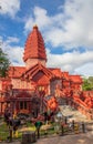 The Thai Temple Wat Phrai Phatthana District Phu Sing of the province of Sisaket in the border area between Thailand and Cambodia Royalty Free Stock Photo