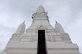 Thai temples and beautiful white pagoda are beautiful stucco designs Royalty Free Stock Photo