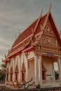 Thai temples and blue skies,Khon Kaen,Thailand. Royalty Free Stock Photo