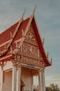 Thai temples and blue skies,Khon Kaen,Thailand. Royalty Free Stock Photo