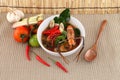 Thai tom yam soup with shrimp Royalty Free Stock Photo