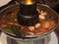 Thai Tom Yum Goong Soup Royalty Free Stock Photo