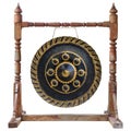 Thai traditional antique gong isolated on white background