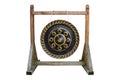 Thai traditional antique gong isolated on white background Royalty Free Stock Photo