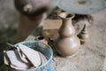 Thai traditional clay pottery Royalty Free Stock Photo