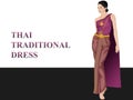 Thai traditional clothing Royalty Free Stock Photo