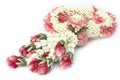 Thai traditional craft flower garland isolated.