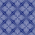 Thai traditional flower in diamond square shape Ornament seamless pattern