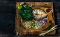 Thai Traditional Food : Fried mackerel served with fresh vegetable and herb, This food is thai food call Meuang Mackerel Maing-