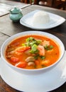 Thai traditional food ,Tom Yum Goong Royalty Free Stock Photo