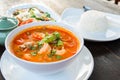 Thai traditional food (Tom Yum Goong) Royalty Free Stock Photo