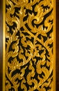 Thai traditional style door close up Royalty Free Stock Photo