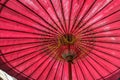 Thai traditional umbrella, Red umbrella Royalty Free Stock Photo