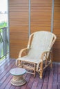 Thai traditional weaved chair