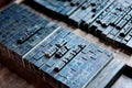 Thai typeset word in letterpress Royalty Free Stock Photo