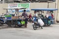 A Thai vendor selling street food Royalty Free Stock Photo