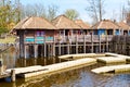 Thai village huts at Pairi Daiza, Belgium