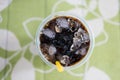 Thai vintage style iced black coffee