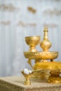 Thai wedding object for Shell Ceremony or Traditional water pouring Royalty Free Stock Photo