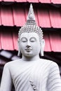 Thai white buddha statue