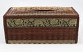 Thai wicker tissue box Royalty Free Stock Photo