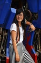 Thai woman Long hair portrait