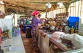 Thai woman preparing food