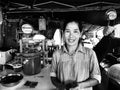 Thai woman selling street food