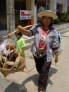 Thai woman sellling honey.