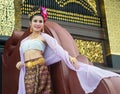 Thai Woman In Traditional Costume Of Thailand