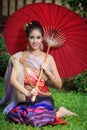 Thai Woman In Traditional Costume