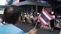 Thai woman wait for Pope Francis arrival to the St Louis Hospital