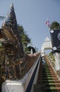 Thai women people travel and posing at Wat Phra That Si Song Rak temple