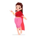 Thai women in thai traditional dress, Vector cartoon