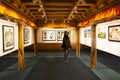 Thai women travel visit and take photo view landscape of Leh Ladakh Village at Leh Stok Palace at Jammu and Kashmir, India